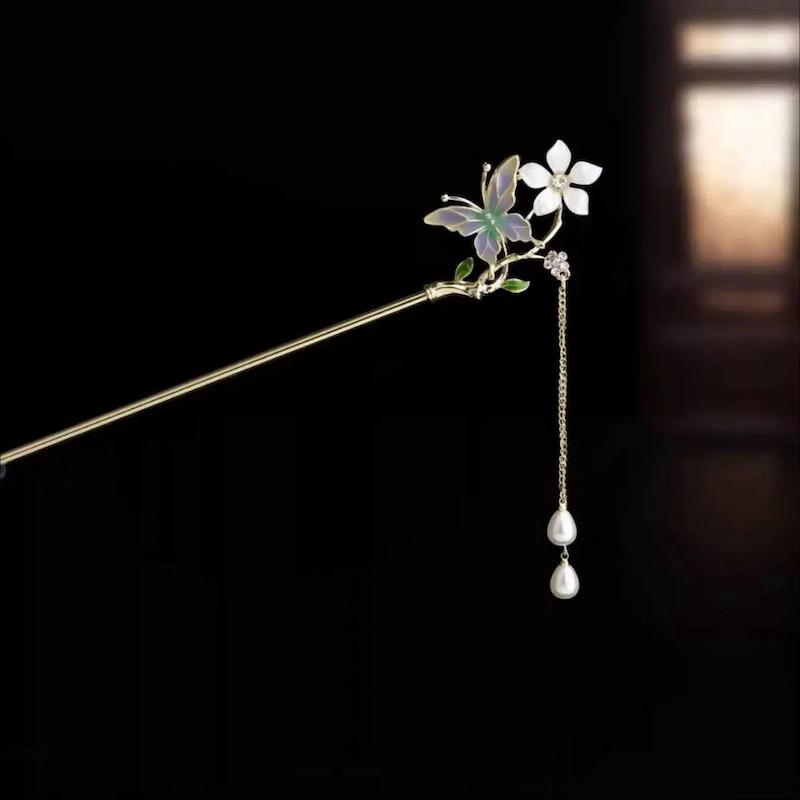 کانزاشی گل و پروانه رزینی