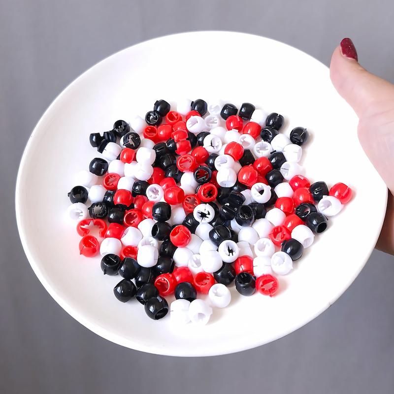 مهره های ریز مو در سه رنگ مشکی، سفید و قرمز مخصوص بافت مو - گلسر سوما