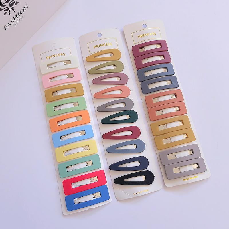 پک های ده عددی گیره تق تقی شمعی مات در مدل های مستطیل و اشکی با رنگهای متنوع - گلسر سوما