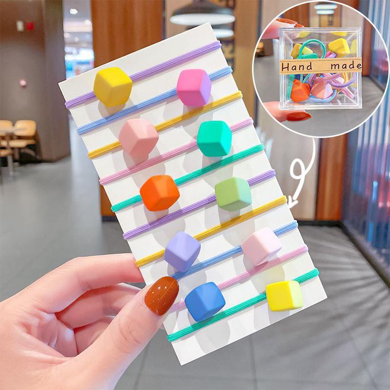 کش مو رنگی با پیکسل مکعب در ده رنگ شاد و پاستیلی - گلسر سوما