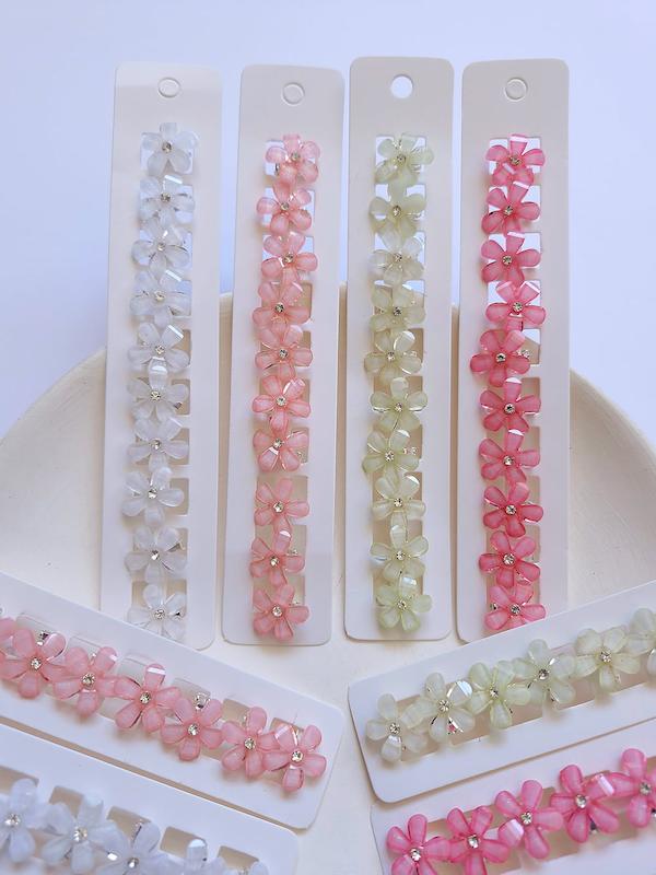 قفل مو شکوفه کریستال نگینی