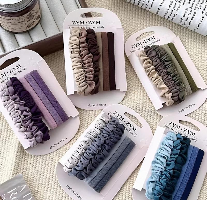 ست کش مو حوله ای و اسکرانچی ساتن