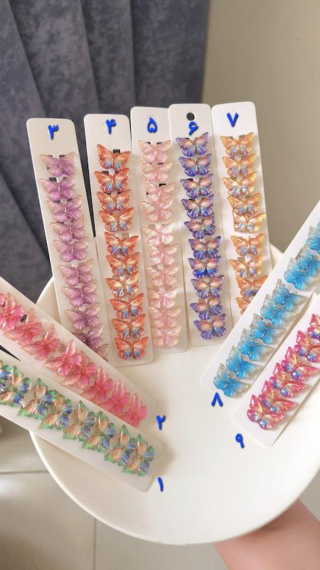 قفل مو کریستال پروانه