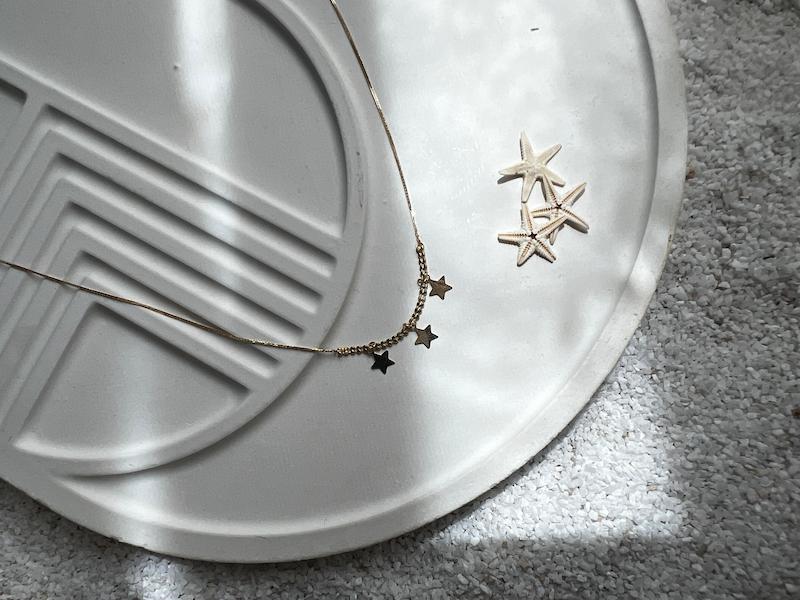 گردنبند ستاره های ریز کد 1438