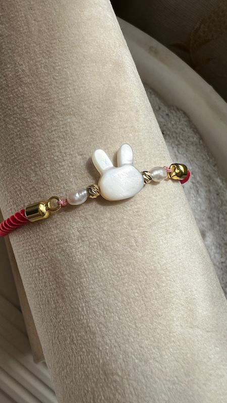 دستبند خرگوش با گوی طلا کد 1113
