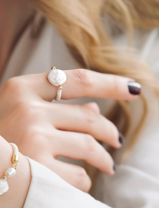 انگشتر مرواریدی کد 1039