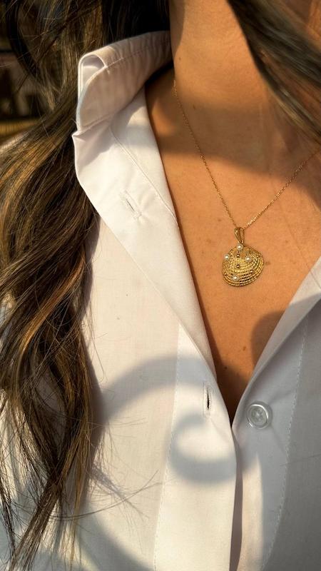 آویز صدف مروارید دار 1338