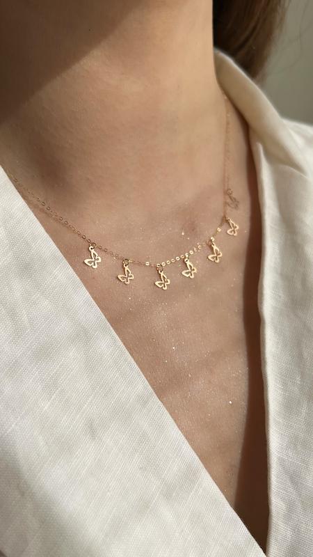 گردنبند شرابه ای پروانه 1589