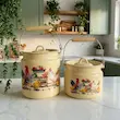 دبه روغن لعابی  3.5 لیتری طرح خروس و کدو