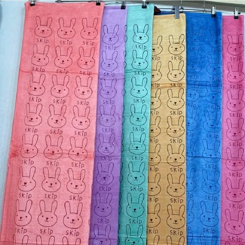 حوله استخری حوله حمام ساحلی مسافرتی نانو skip میکروفایبر ورزشی 70×140 نانو طرح خرگوش 