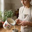 شیرجوش لعابی روسی 1.4 طرح خروس و کدو 