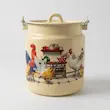 دبه روغن لعابی  3.5 لیتری طرح خروس و کدو