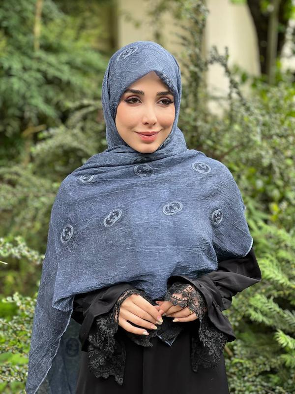 روسری حریرشیفون طرح گوچی کد A111