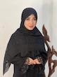 روسری حریردووره لمه دار کد A125