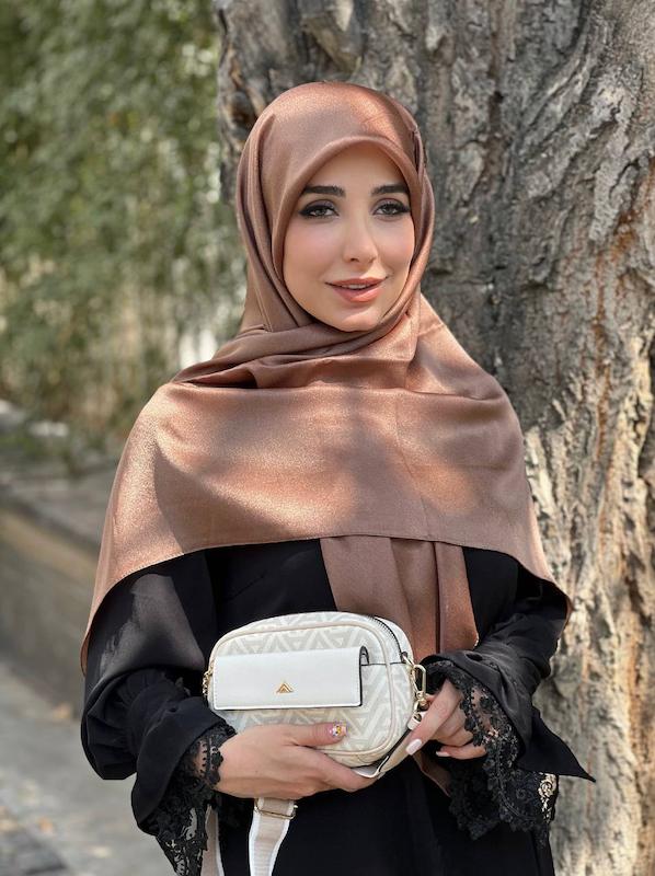 روسری متالیک شنی کد A150