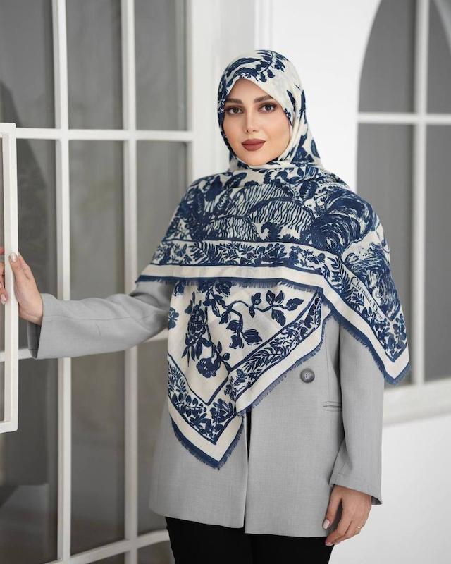 روسری نخ مودال وارداتی کد A165