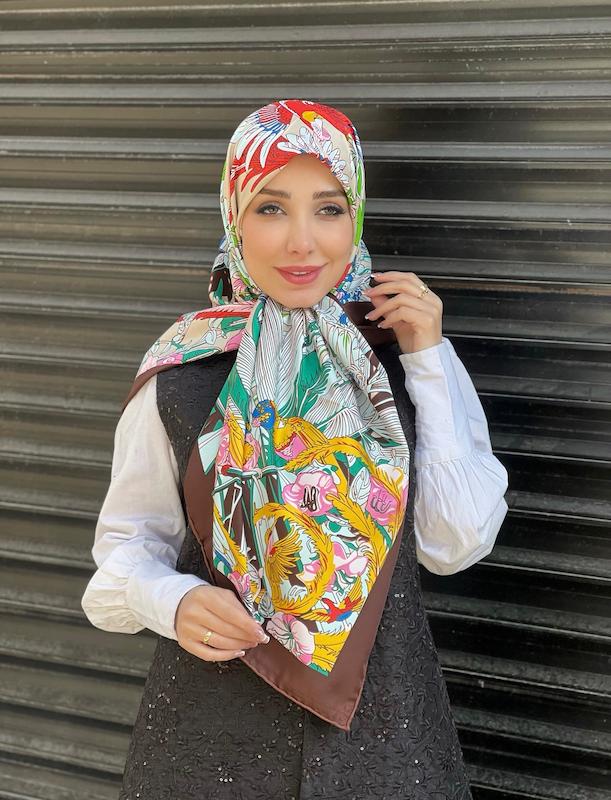 روسری ابریشم توییل کد A168