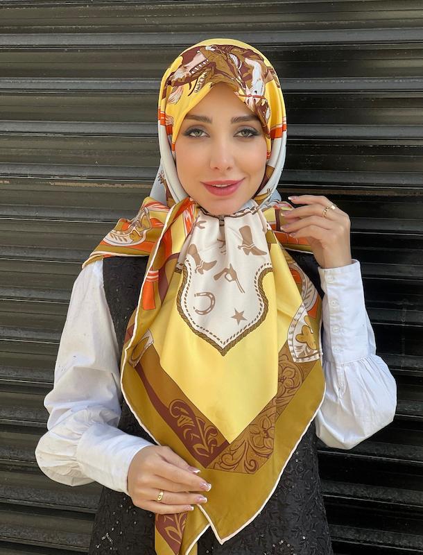 روسری ابریشم توییل کد A168