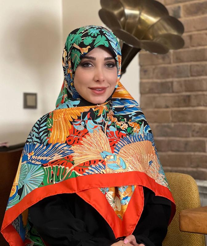 روسری ابریشم توییل کد A168