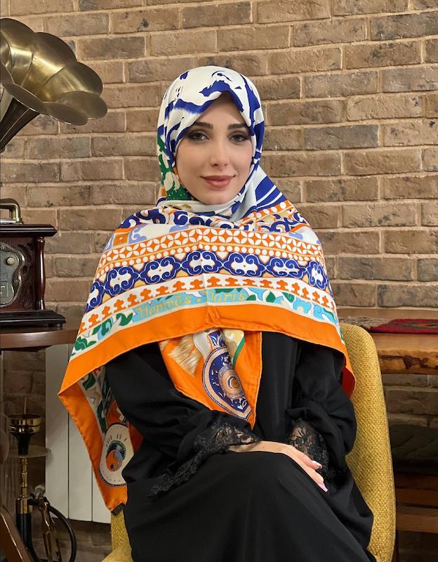 روسری ابریشم توییل کد A168