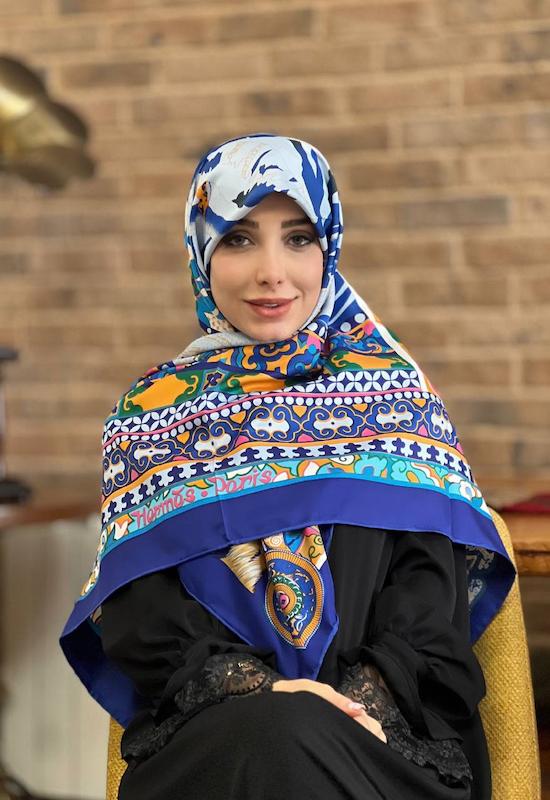 روسری ابریشم توییل کد A168
