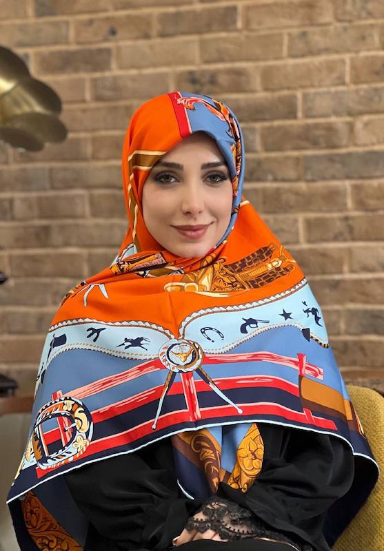 روسری ابریشم توییل کد A168