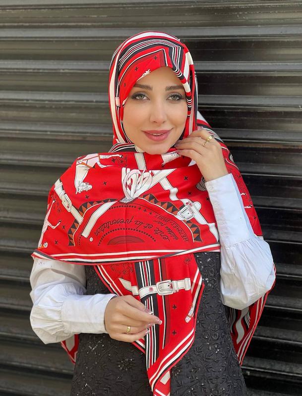 روسری ابریشم توییل کد A168