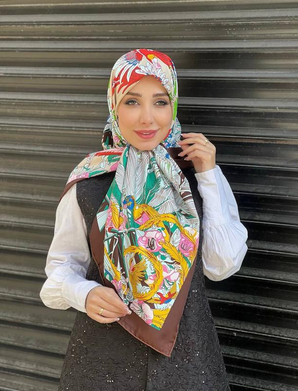 روسری ابریشم توییل کد A168