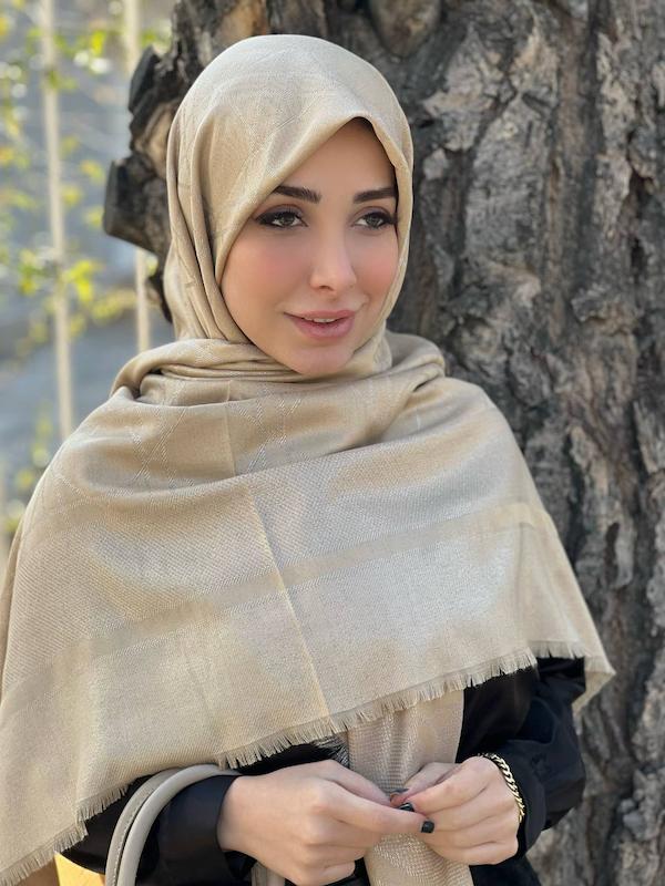 روسری کشمیر لمه دار کد A174