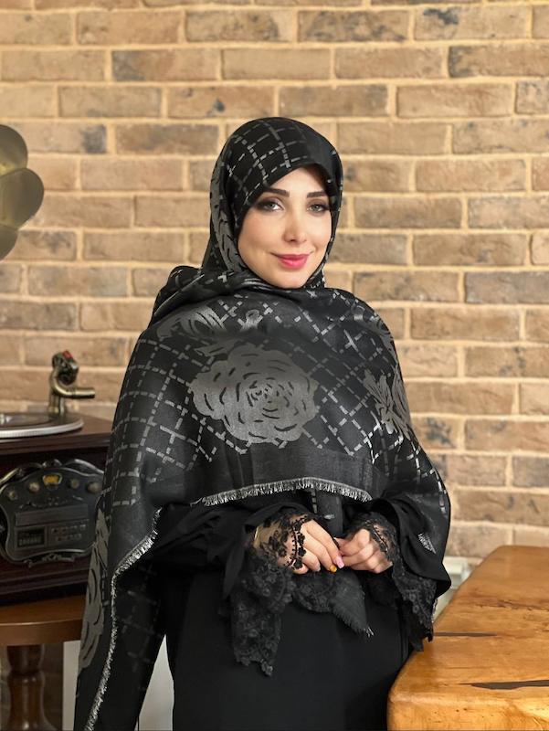 روسری کشمیر لمه دار کد A176