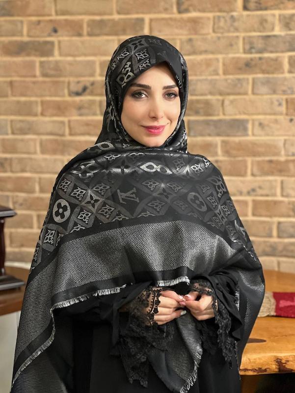روسری کشمیر لمه دار کد A176