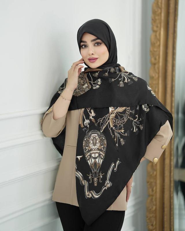 روسری سیااسکارف طرح بالن کد A177