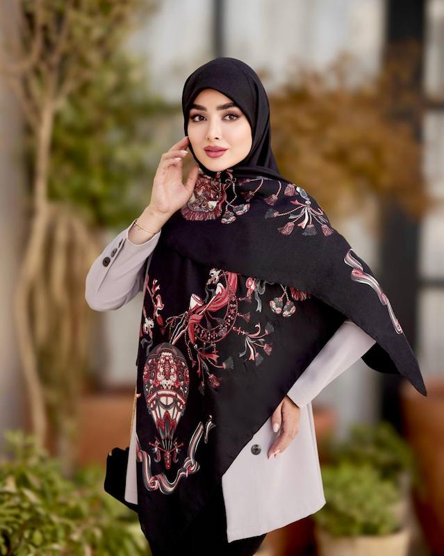 روسری سیااسکارف طرح بالن کد A177