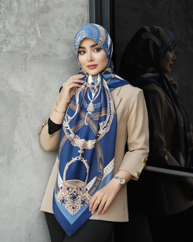 روسری ابریشم کد A075