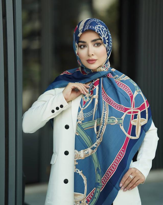 روسری ابریشم کد A071