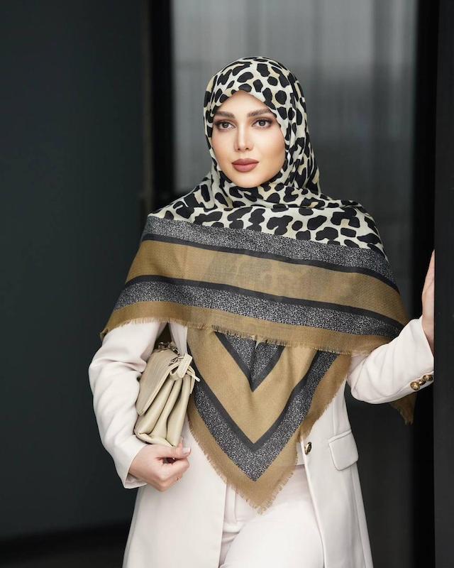 روسری سیااسکارف طرح پلنگی