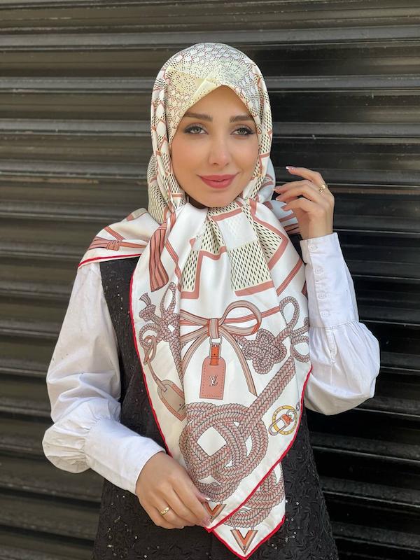 روسری ابریشم وارداتی کد A102