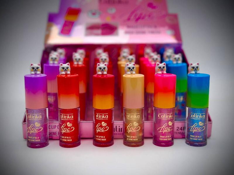 برق لب گربه کوچولو کاتینکا با رنگ شفاف و طبیعی