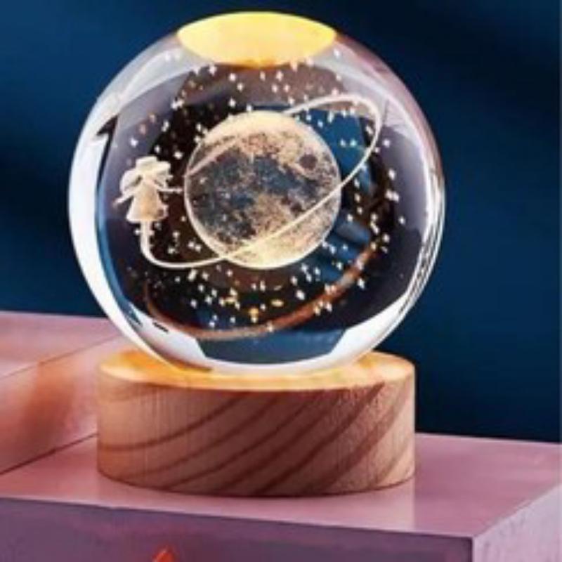 گوی کریستال شب خواب طرح دختر و ماه قطر 6