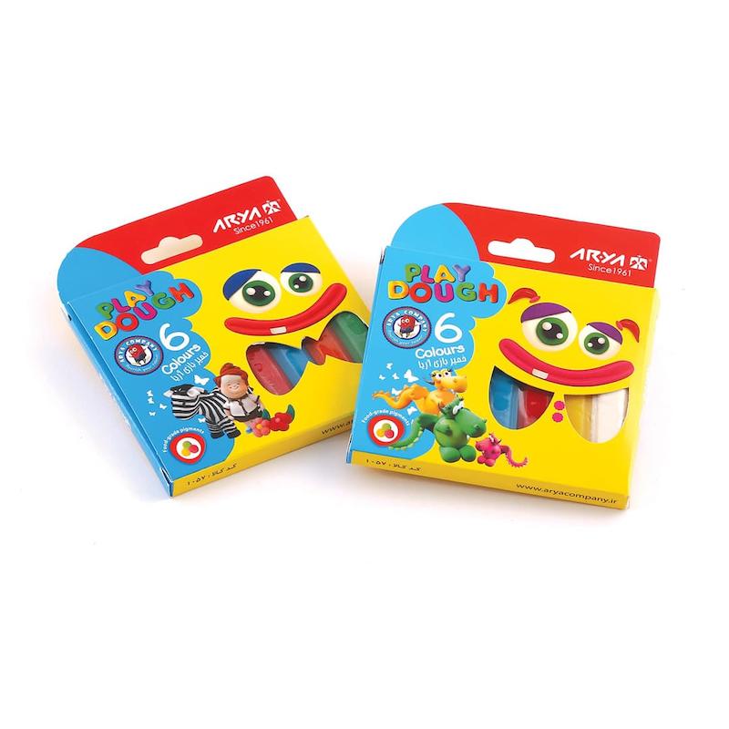 خمیر بازی 6 رنگ آریا 