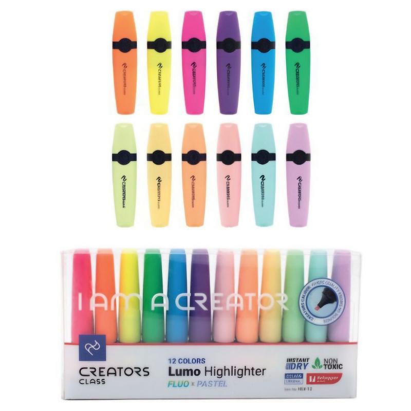 ماژیک هایلایت 12 رنگ کریتورز سی کلاس 