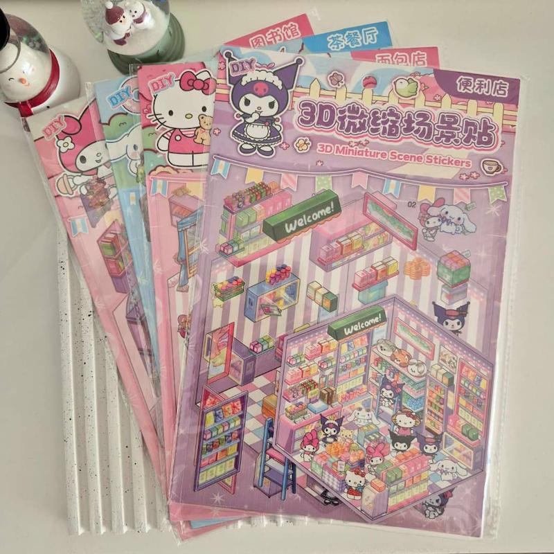 استیکر سه بعدی طراحی اطاق ، استیکر ایزومتریک 3D کرومی و دوستان 