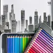 مداد رنگی 48 رنگ پیکاسو فلزی طرح شهر نیویورک