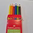 مداد رنگی 6 رنگ فابر کاستل جامبو سه گوش کد 116506