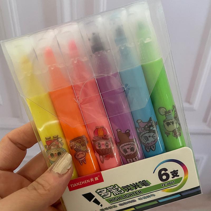 هایلایتر 6 عددی لبوبو labubu 