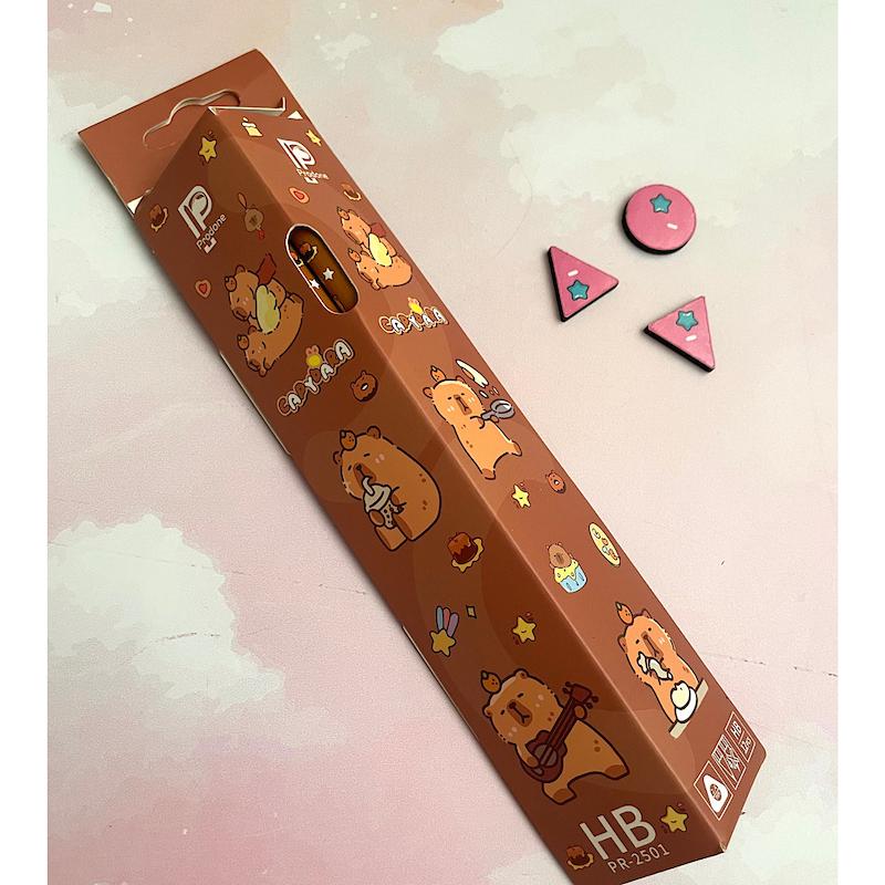 مدادمشکی پاکن دار سه ضلعی کاپی بارا بسته 12 عددی