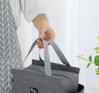 لانچ بگ کیف ظرف غذا طرح مینیمال ساده با جیب مخصوص قمقمه و عایق حرارتی سایز بزرگ