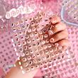 استیکر ریز لنز ناخن استیکر موبایل پفکی برجسته بسته 900 عددی ( 10 برگی )
