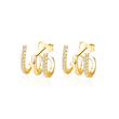 گوشواره نگین الماس سه لایه کد 1093