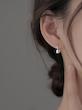 گوشواره ی گل لاله نقره کد 8062